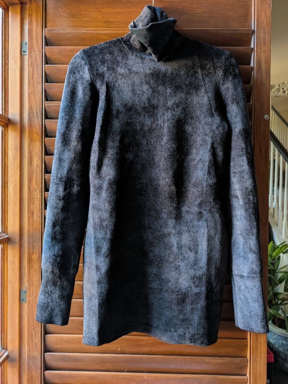 House of CB Women's Taya Long Sleeve Charcoal Chenille Minidress Sz:M